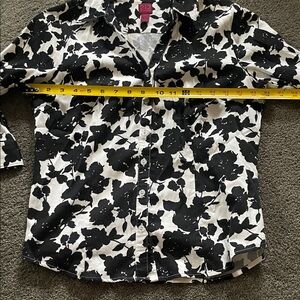 212 PS Black and White Floral Button-Up Shirt